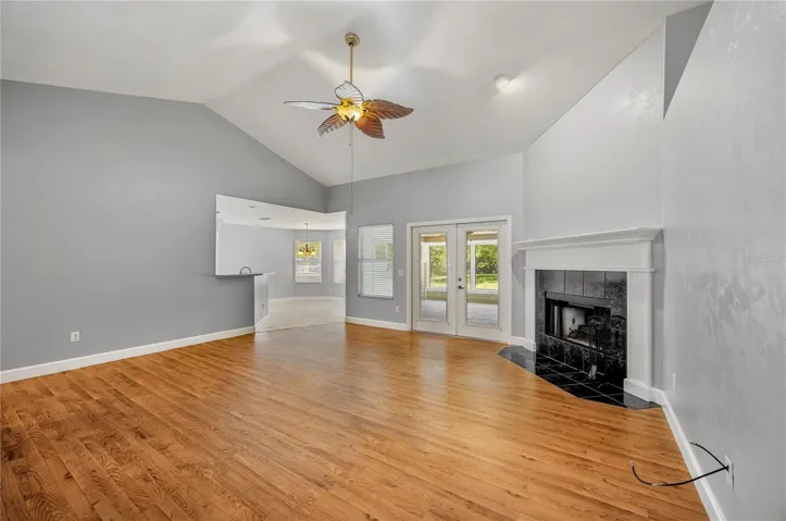 Great Room with with wood burning fireplace
