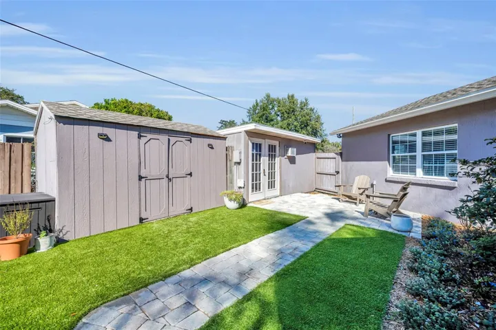 Detached Office to right of Storage Shed