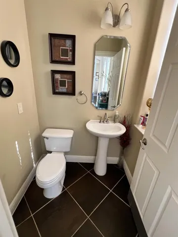 half of bathroom