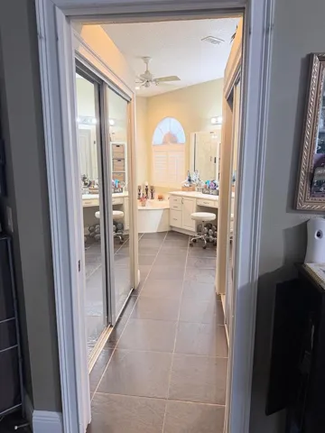 entrance of the primary room bathroom