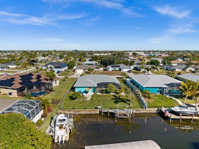 Aerial view of the back