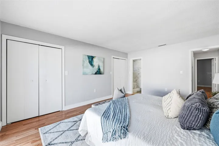 MASTER BEDROOM WITH LARGE CLOSETS