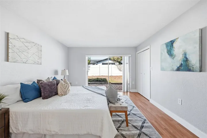 MASTER BEDROOM FACING PRIVATE BACK YARD