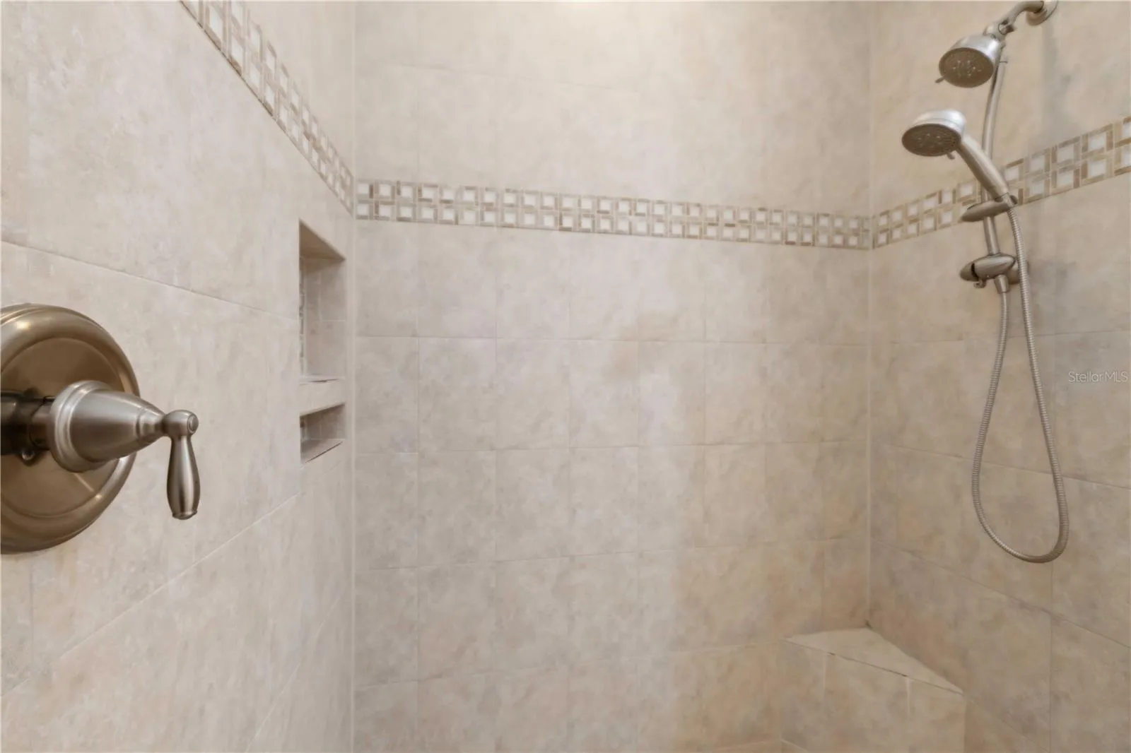 Primary walk-in shower