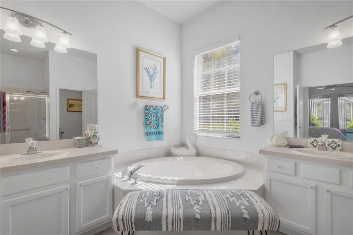 Soaking Tub between the two sinks