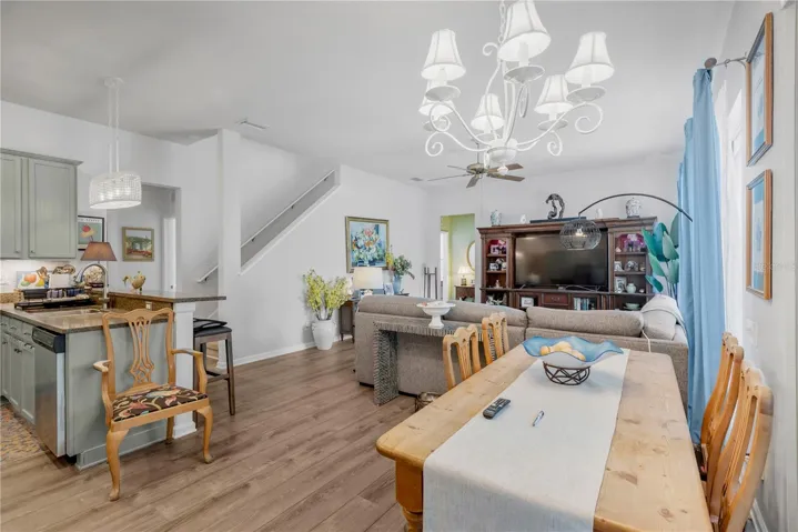Eating Space in Kitchen overlooking Family Room.
