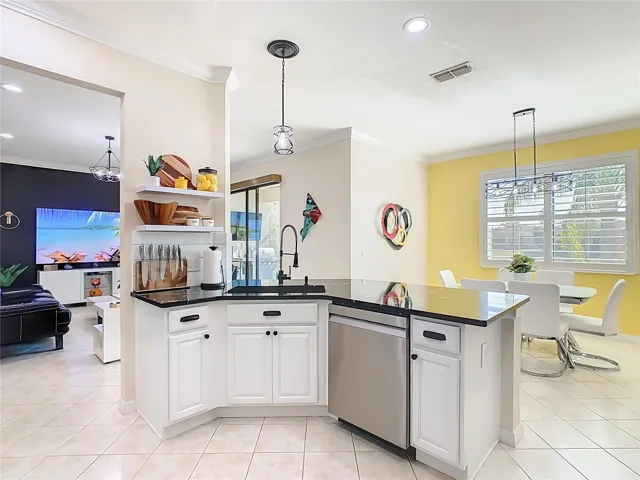 Open Kitchen to Living Area. Great for Entertaining