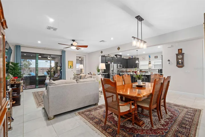 View of Dining Area and Great Room from the Foyer