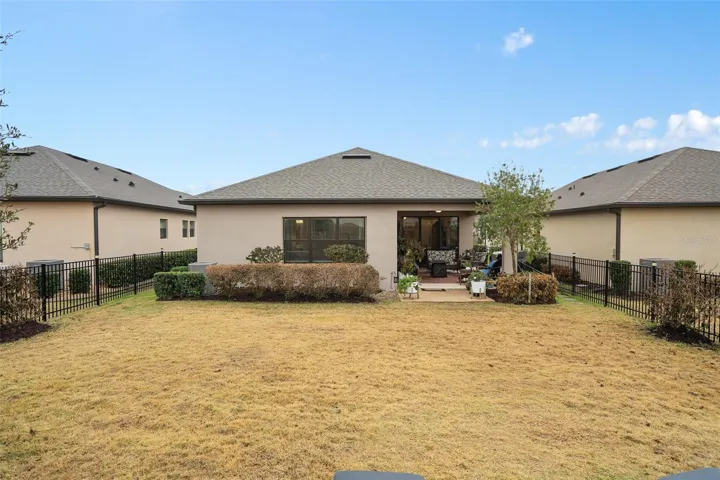 Rear View and a nice size Fenced Backyard