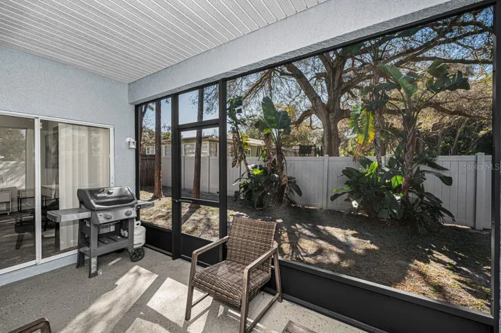 Rear yard outside of screened patio