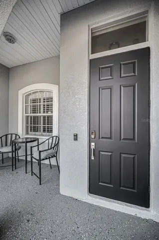 Dining area opens to kitchen and living area