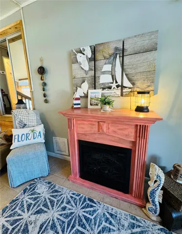 Fireplace in Florida Room