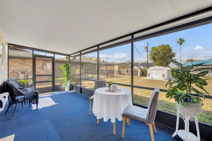 You can sit, relax and enjoy a meal, snack, coffee or tea with views of the large backyard