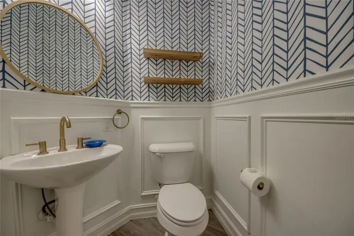 First floor powder room