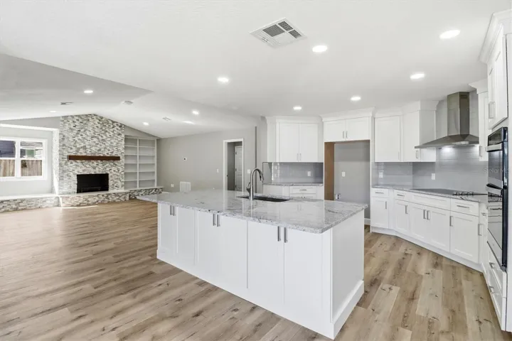 kitchen & family room