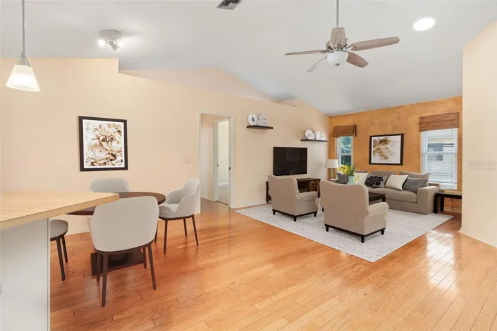 Family room virtually staged