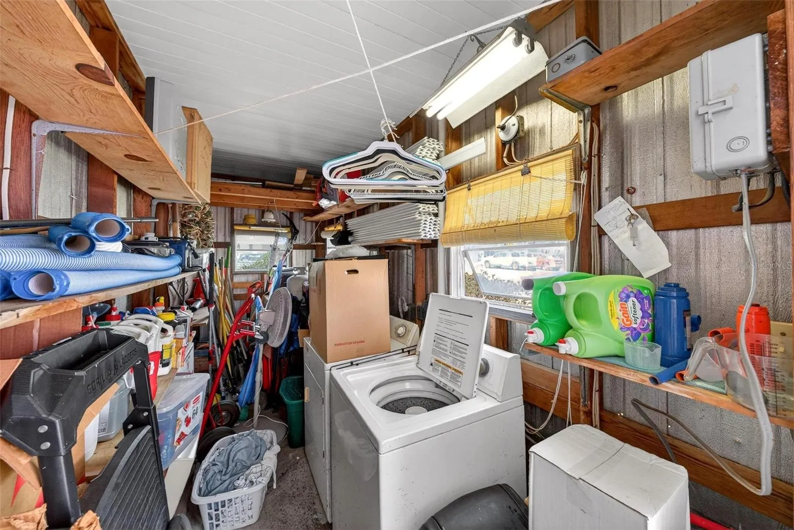 Shed with laundry and storage