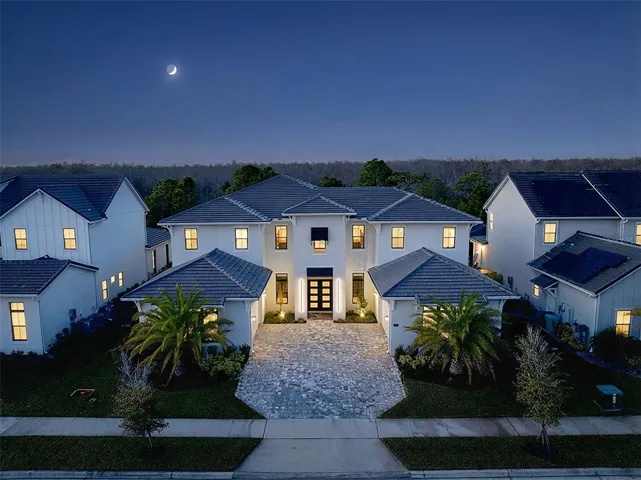 Front Aerial Dusk