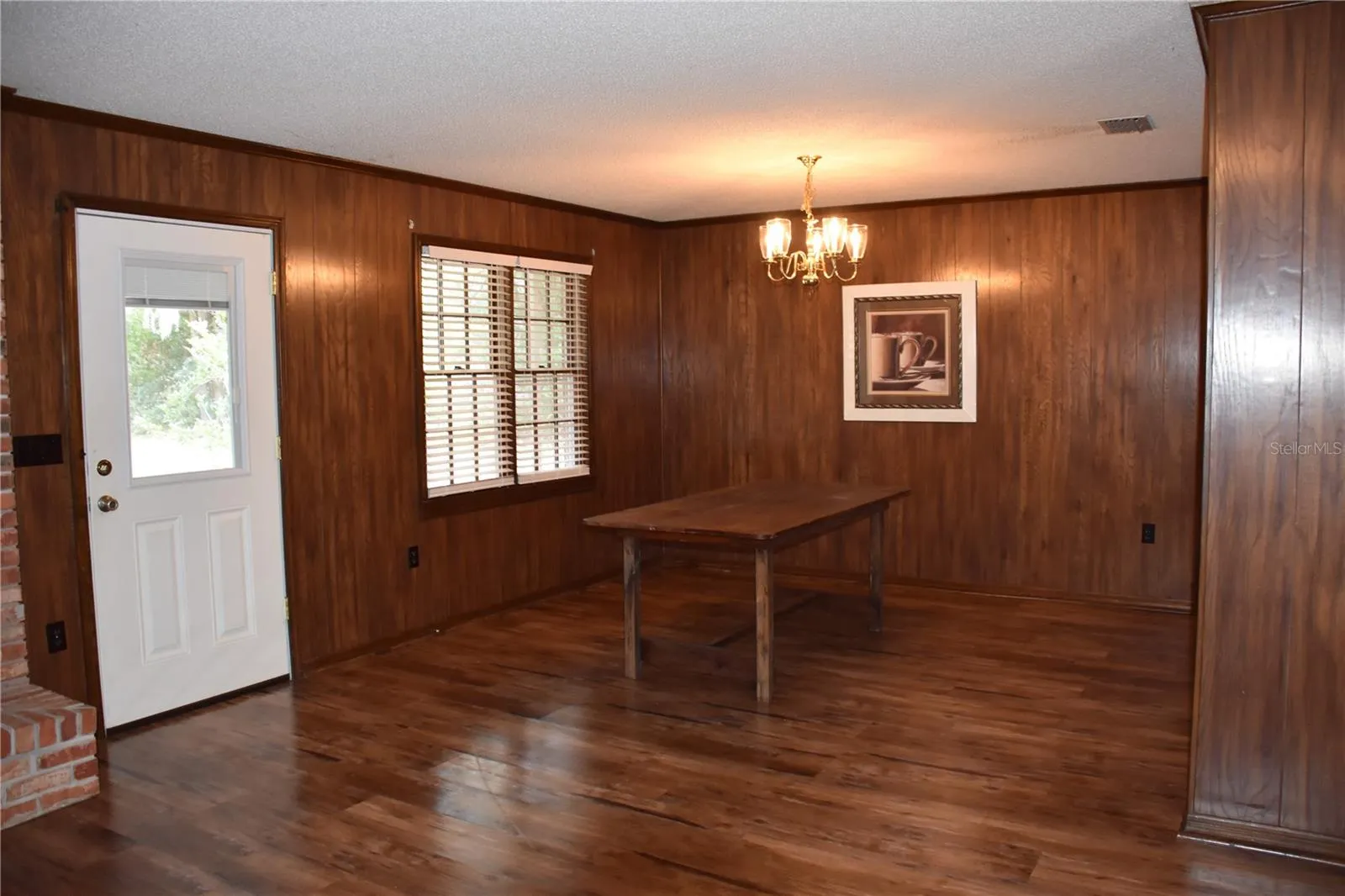dining room looking toward back door and porch
