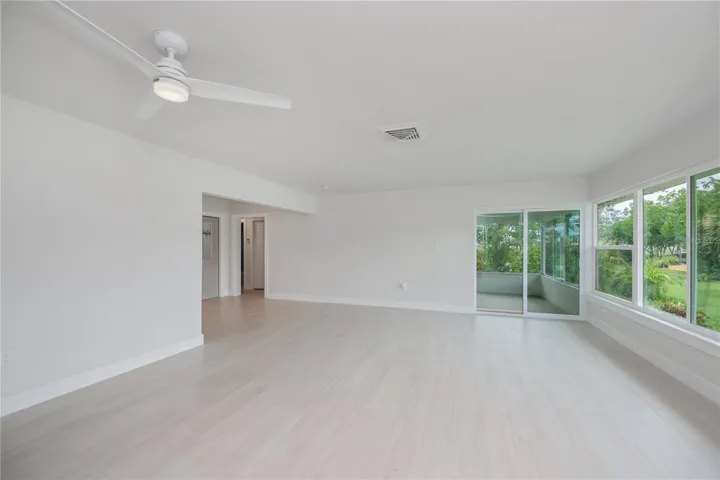 Living room overlooking the waterway