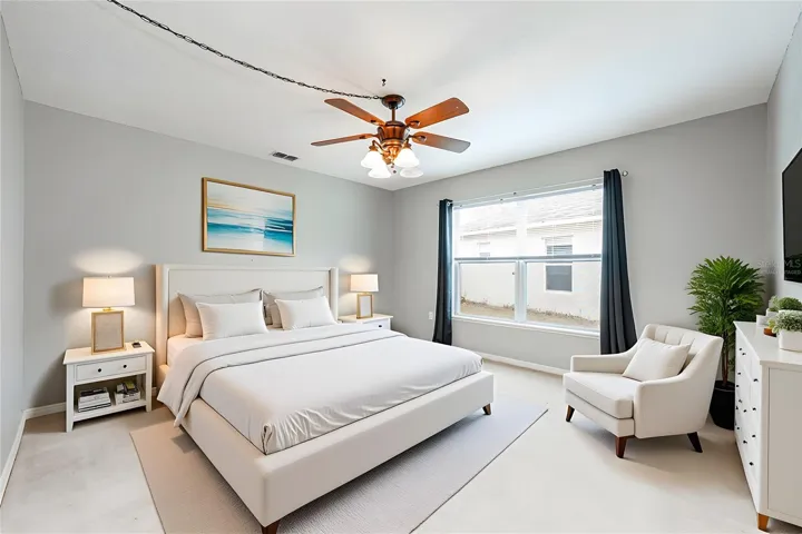 Versatile bonus space on the main floor - use as additional family space, a home office or 5th bedroom!  Virtually Staged.