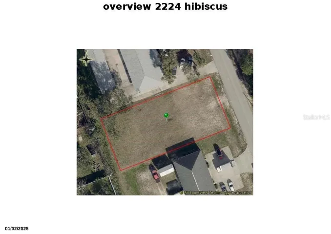Aerial view of lot