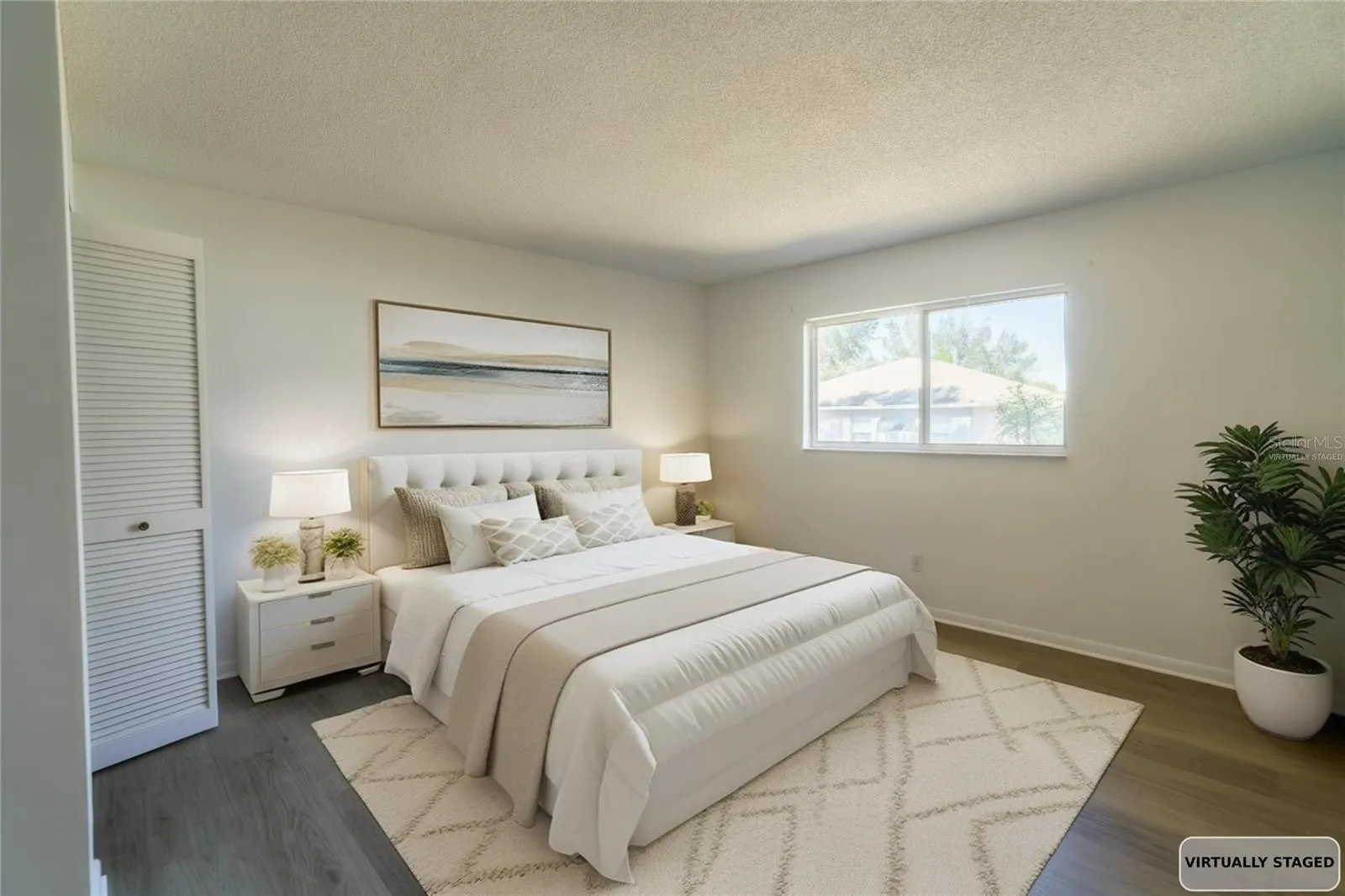 Primary bedroom virtually staged