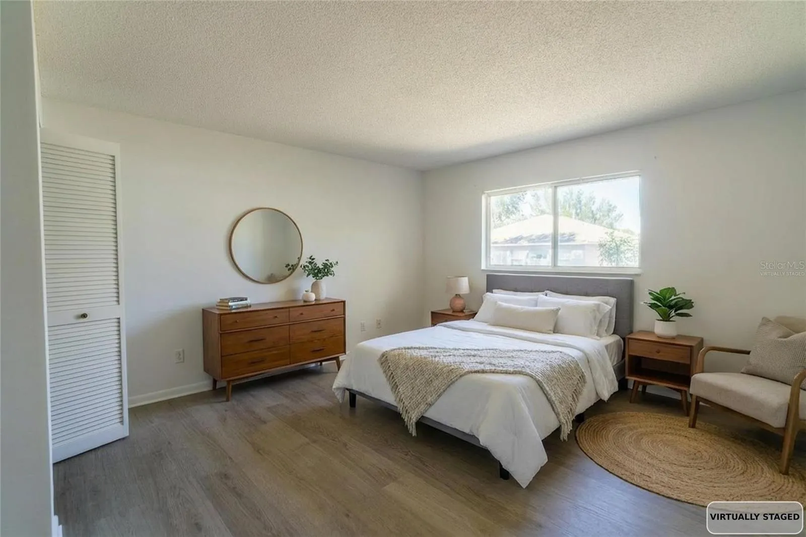 Primary bedroom virtually staged