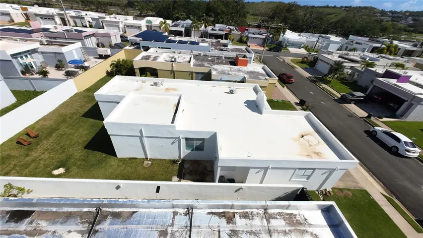 side aerial view