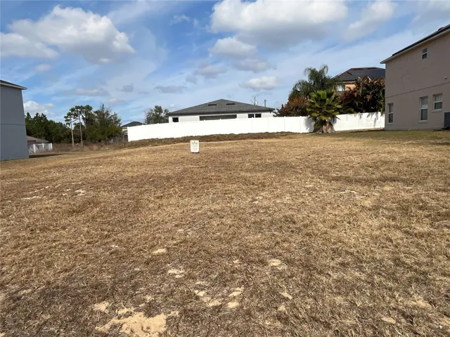 View -  facing lot.