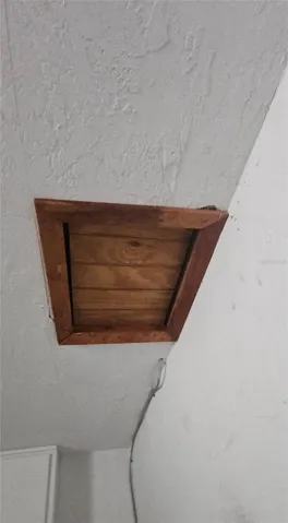 Access to the attic is in the garage,