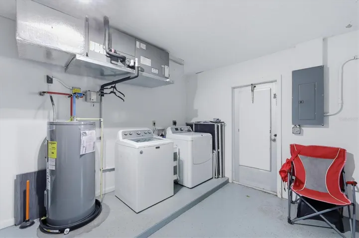 New hot water heater and Laundry area