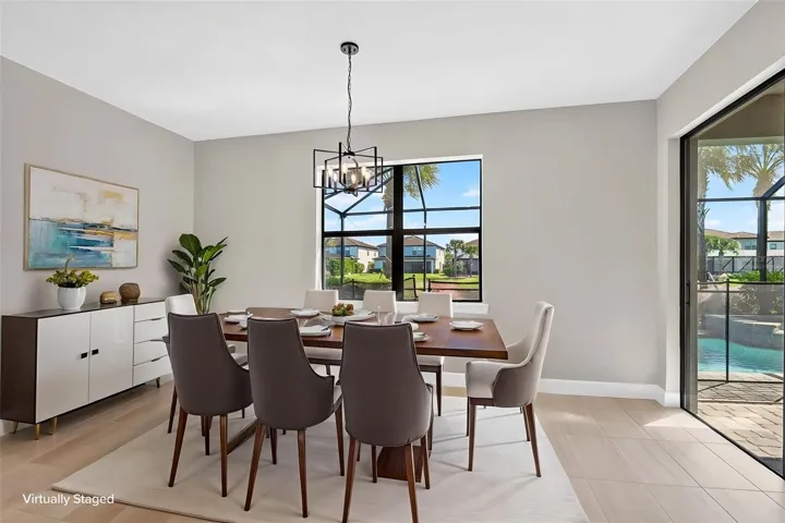 Breakfast nook virtually staged