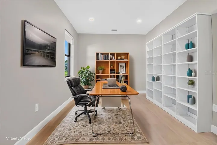 Den virtually staged