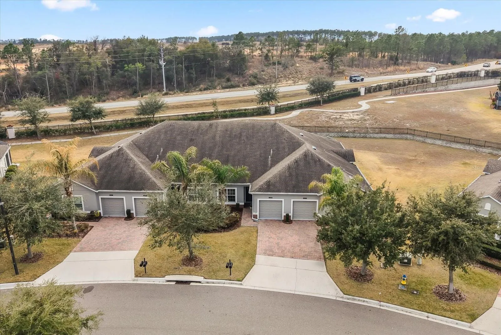 Aerial view of the property
