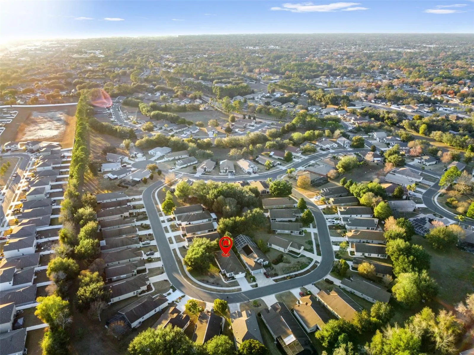 aerial of home
