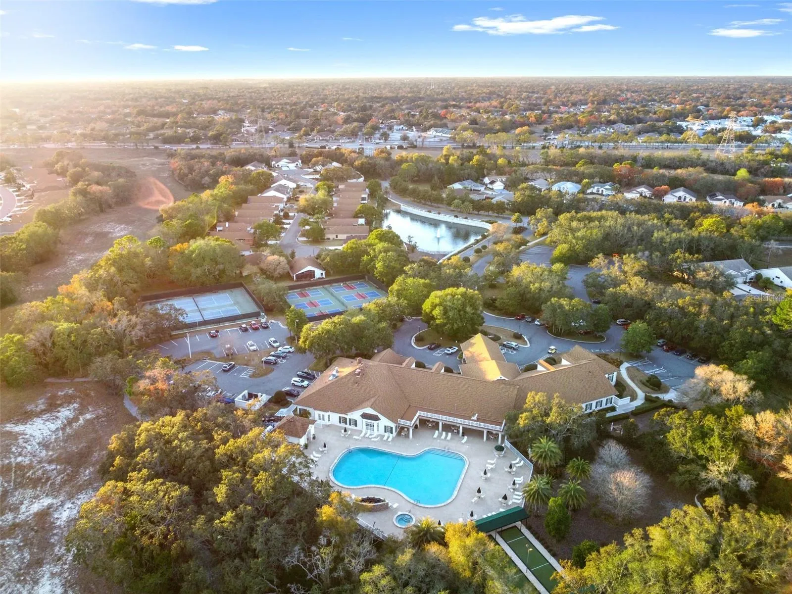 Aerial of clubhouse