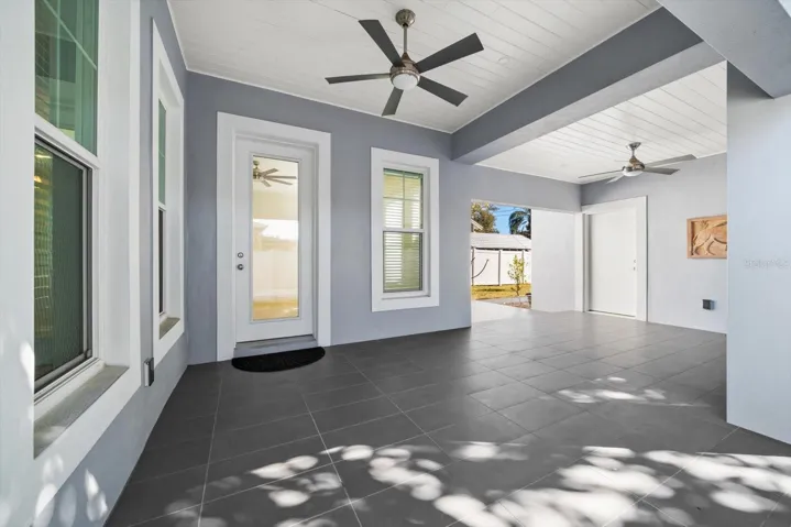 Covered back porch