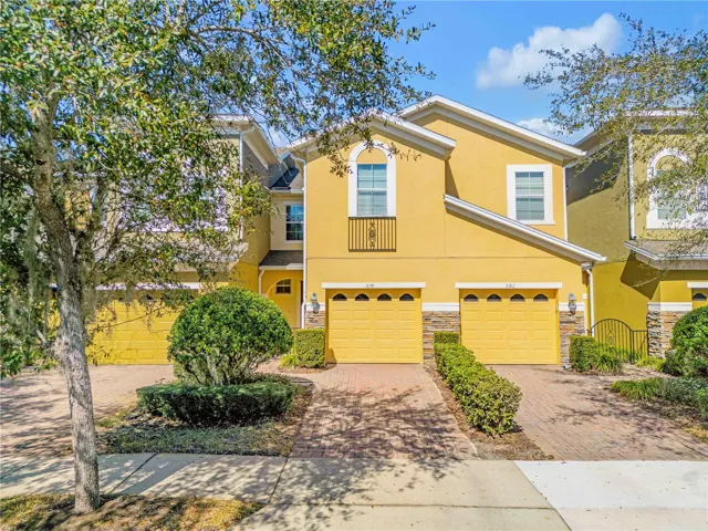 Front view with one car garage