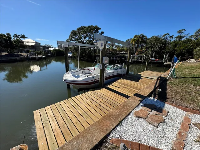 New 35ft dock and 13000lb boat lift.  Dock features water and electric.