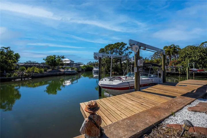 New 35ft dock and 13000lb boat lift.  Dock features water and electric.