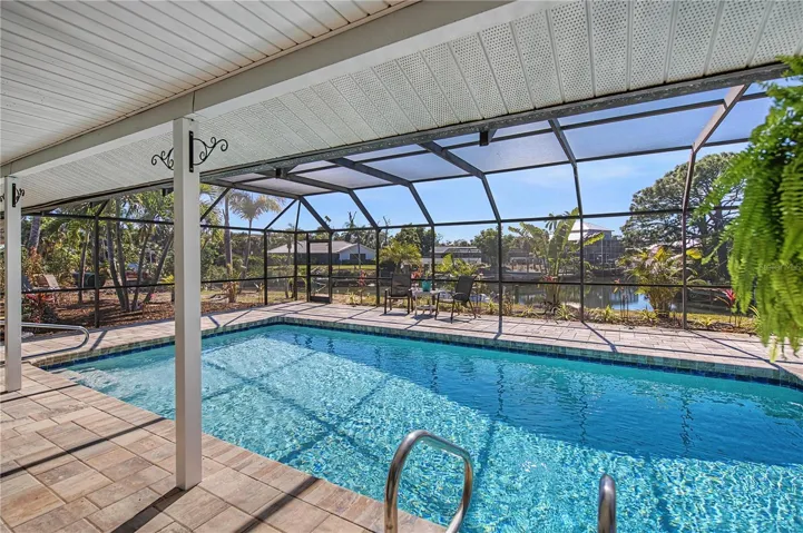 View from the covered pool deck