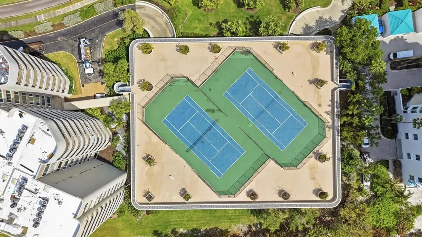 Tennis Courts on South side of complex - over the garage
