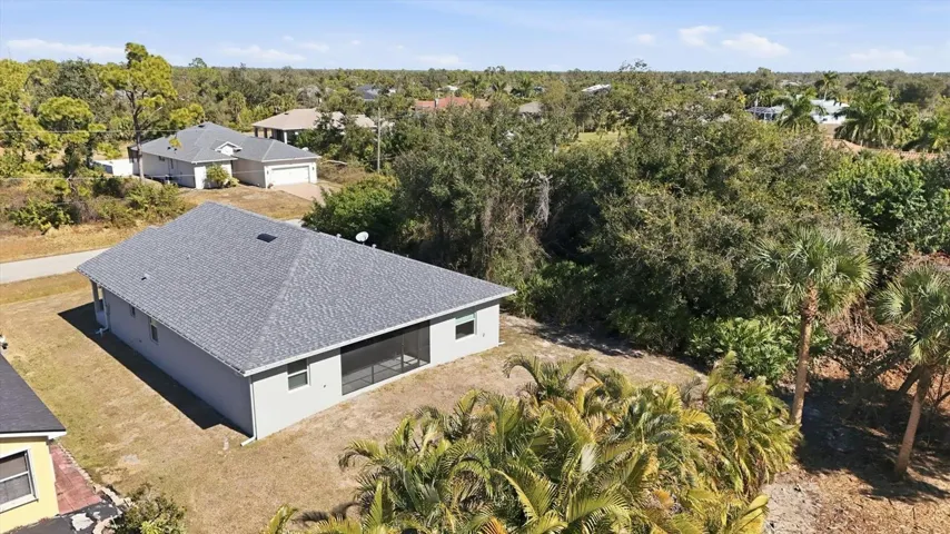 AERIAL VIEW EXTERIOR BACK OF HOME