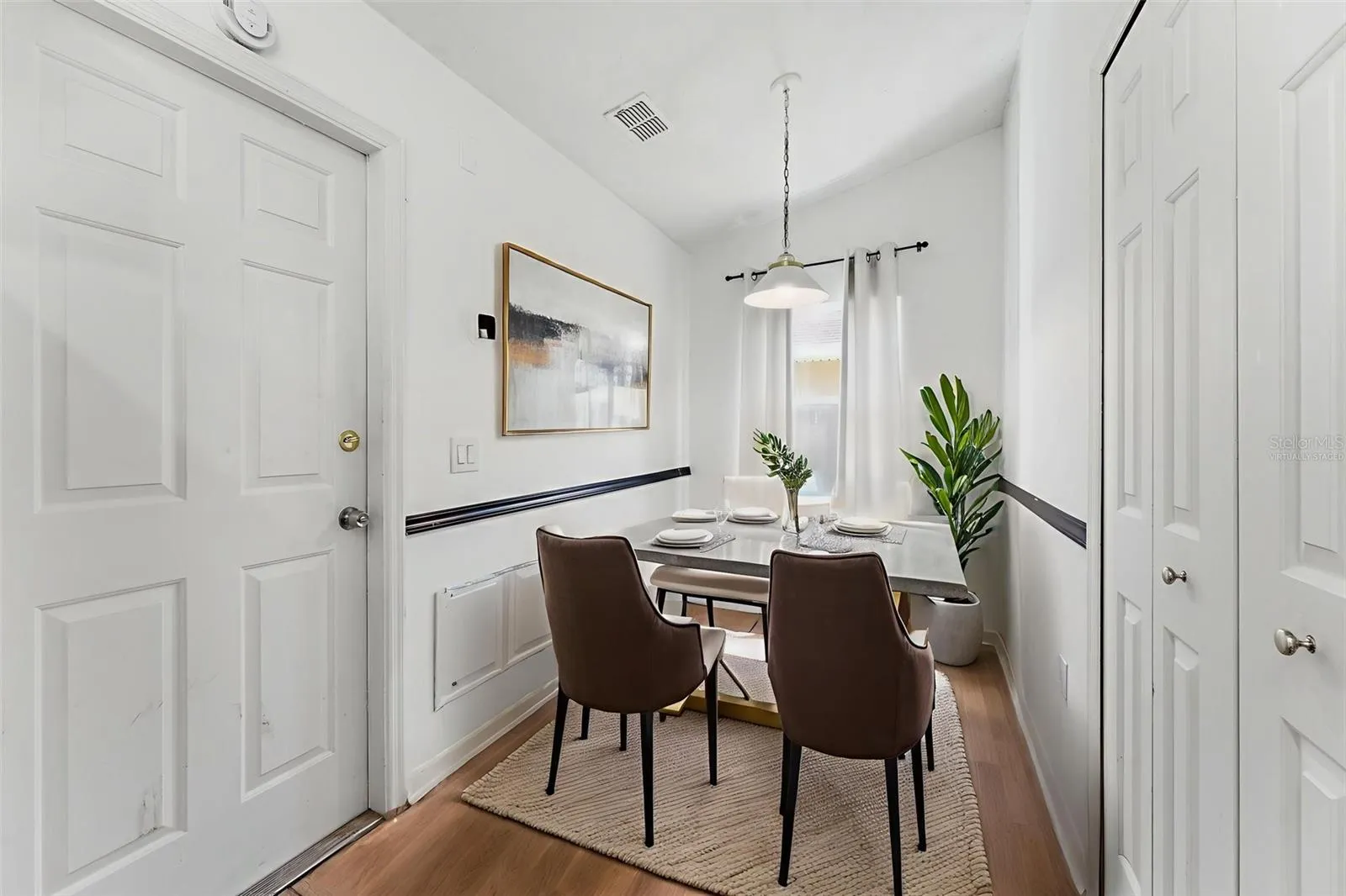 Dinning area virtually staged