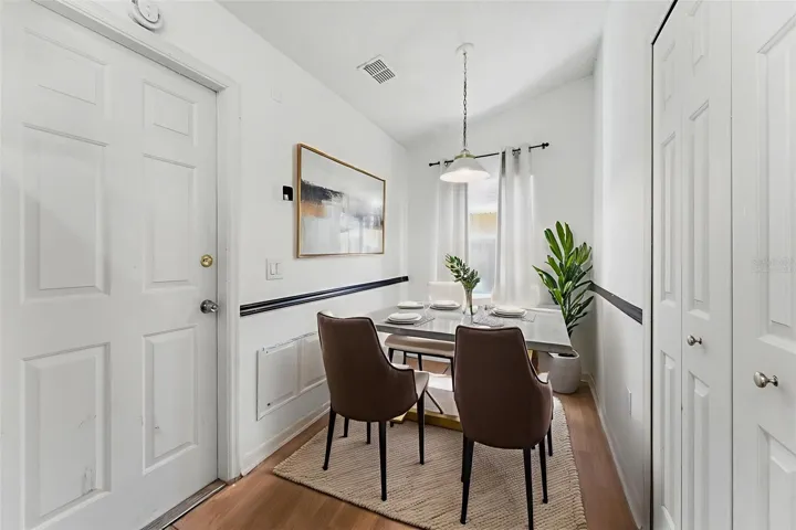 Dinning area virtually staged