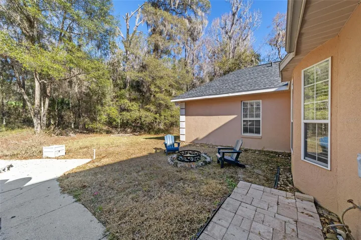 Side Entrance with Firepit