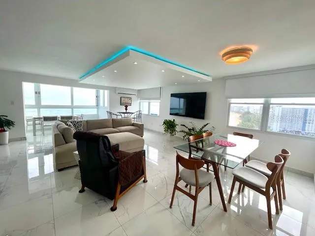 dining and living areas