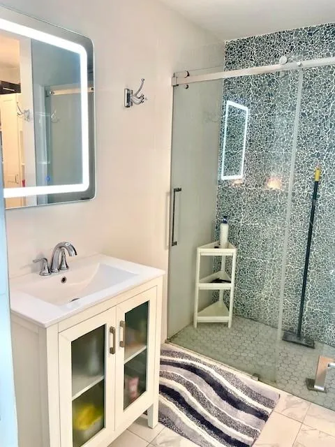 guest bathroom sink area