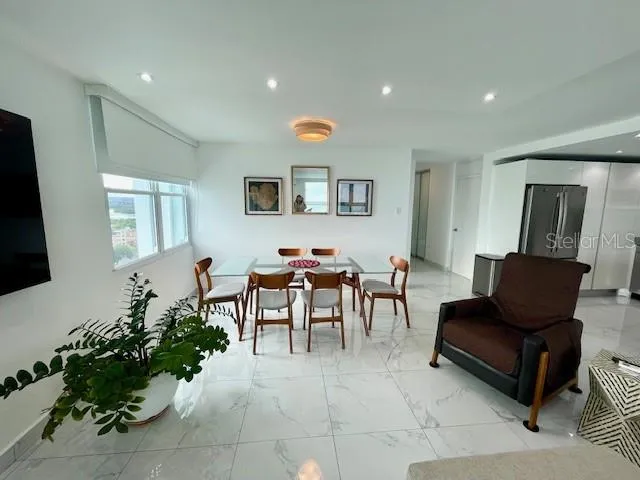 half living and dining area
